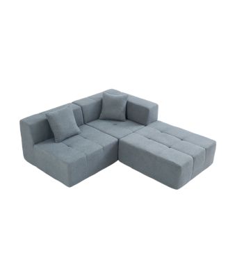 Modern Modular Sectional Single Sofa Couch Accent Armless Chair