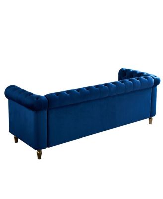  Chesterfield Velvet Sofa 84.65 inch for Living Room