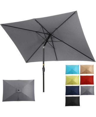 6.5 x 10 Ft Rectangular Patio Umbrella with Crank & Tilt (No Base)