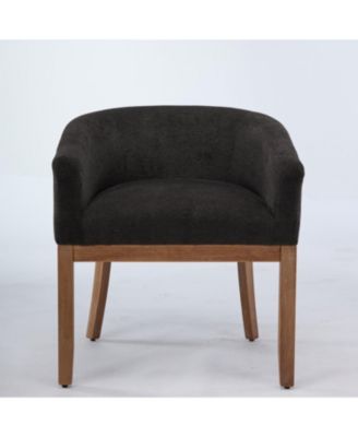 Upholstered Barrel Dining Chair, Linen