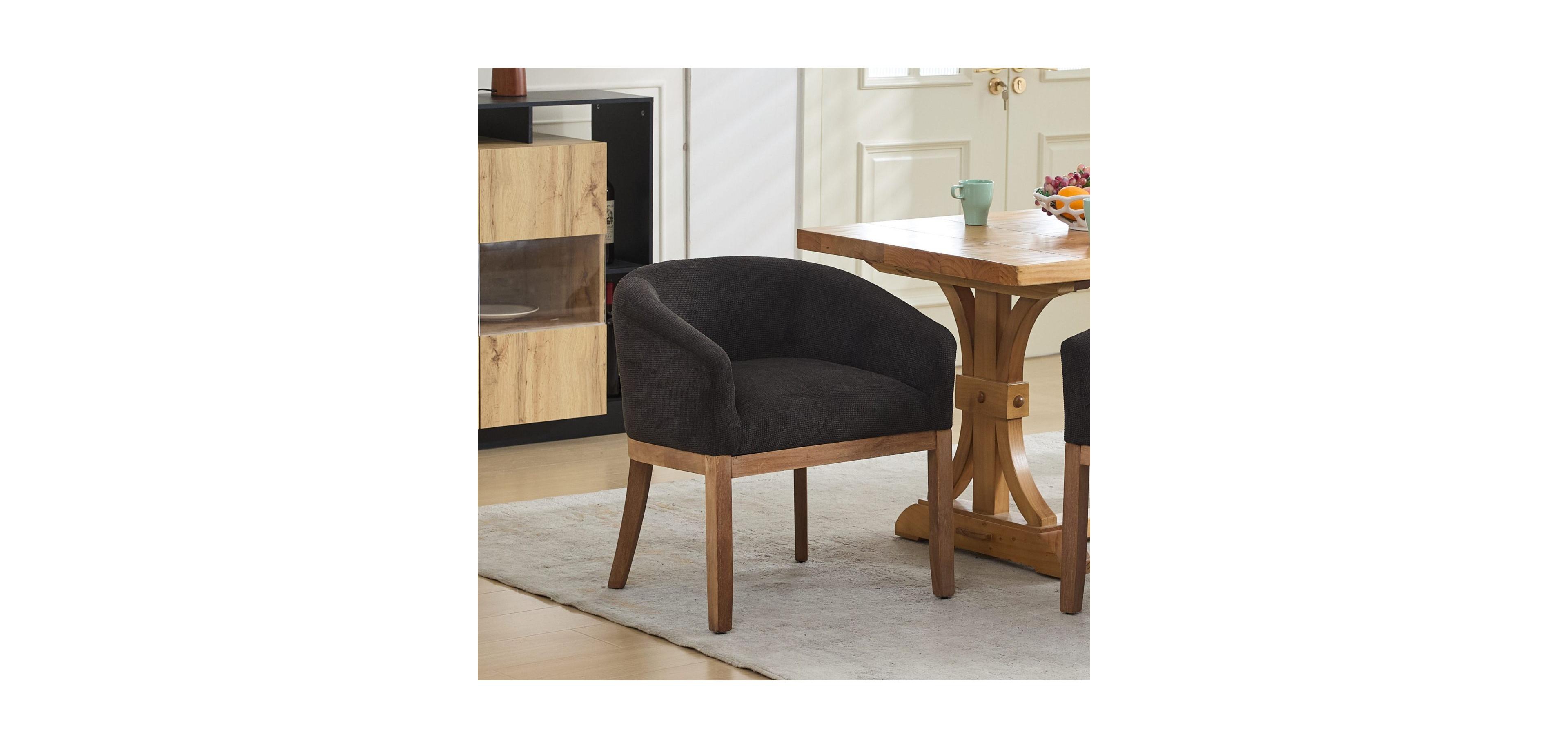 Streamdale Furniture Upholstered Barrel Dining Chair, Linen