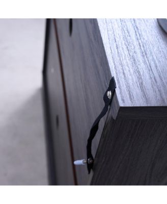 Elegant sideboard with 2 mirrored doors and storage