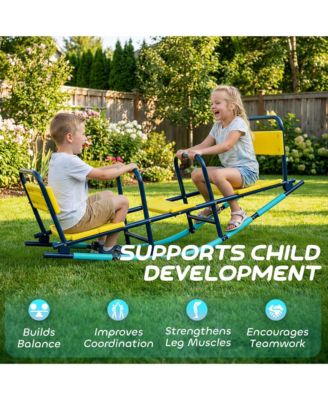 2 in 1 Teeter Totter Seesaw for Kids Age 3-8 for Indoor Outdoor