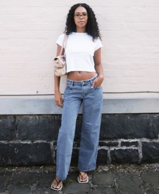 Women's Selena Lace Wide-Leg Baggy Jeans