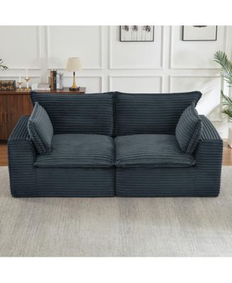 Loveseat Sofa, Cloud Boneless Couch, Modern Modular Sectional, Oversized