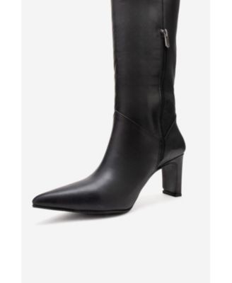 Women's Merla Leather Block Heel Boot