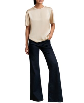 Women's Silk Short-Sleeve Top