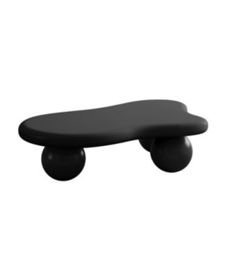 47 Inch Cloud Shaped Coffee Table with 3 Ball Legs for Living Room