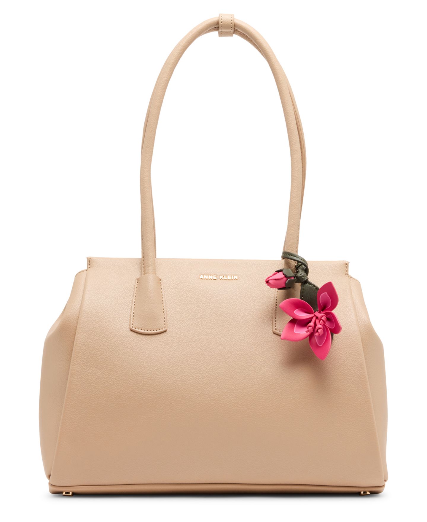 Женская сумка Anne Klein Bonded Large Satchel Handbag, цвет: Пудровый розовый — фото 1