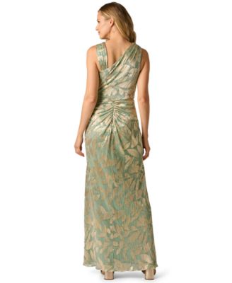 Women's Asymmetric Metallic Mermaid Gown