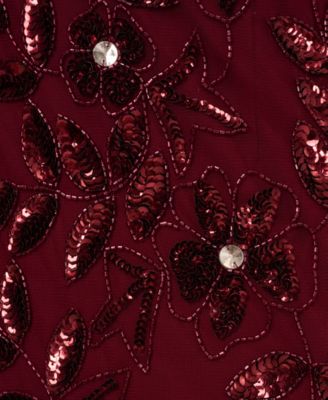 Adrianna Papel Women's Floral-Beaded Gown