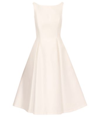 Women's Boat-Neck Fit & Flare Midi Dress