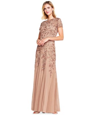 Adrianna Papel Women's Floral-Beaded Gown