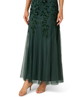 Adrianna Papel Women's Floral-Beaded Gown