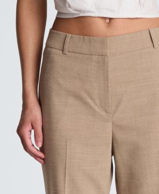 Women's Fly-Front Mid-Rise Flare Pants