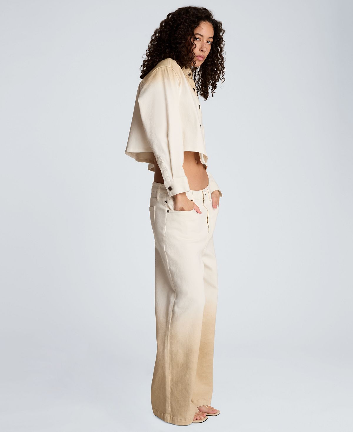 Kenneth Cole Women's Wide-Leg High-Rise Jeans view 3 — MAYCSS fashion products