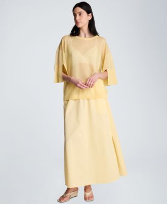 Women's Side-Slits Pull-On Maxi Skirt