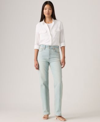 Women's Ribcage High-Rise Straight Full Length Jeans