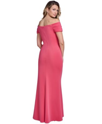 Women's Off-The-Shoulder Side Tuck Gown