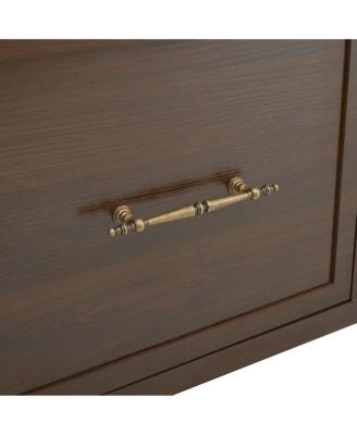  Farmhouse Arched Hall Tree Bench with Drawers