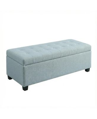 49.75" Furniture Baby Tufted Storage Ottoman Bench with Wooden Legs