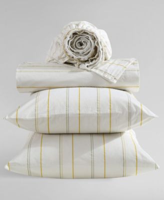 Printed Washed 200-Thread Count Cotton Percale 4-Pc. Sheet Set, Queen