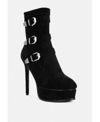 BEAUX Womens High Platform Stiletto Ankle Boots