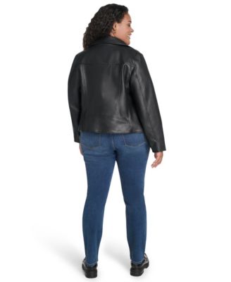 Plus Size Long Sleeve Moto Jacket