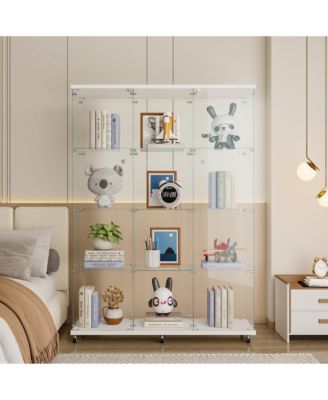 Glass Display Cabinet, Extra Large, 4 Shelves