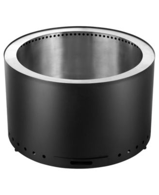 28-Inch Wood Burning Fire Pit with Removable Ash Pan, Stainless Steel Construction