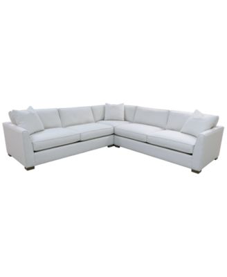Corine 3-Pc. Upholstered Sectional Sofa Set with Toss Pillows