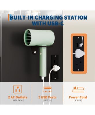 Makeup Vanity Set with Adjustable Lighted Mirror, 4 Drawers, Bench and Charging Station