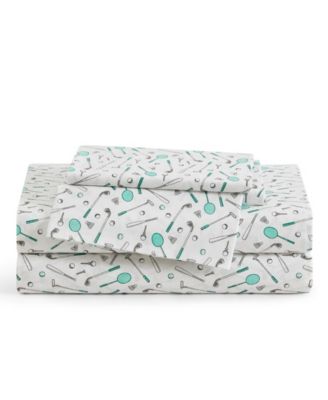 Tee Time 200-Thread Count Washed Cotton 4-Pc. Sheet Set, King