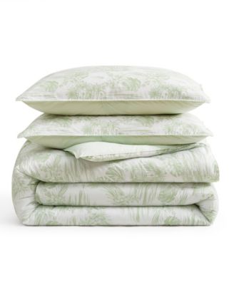 Beach Bluff Toile Cotton 3-Pc. Comforter Set, Full/Queen