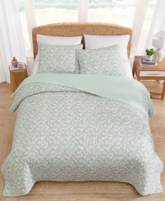 Pineapple Bloom Cotton Reversible 3-Pc. Quilt Set, King