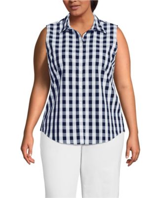 Women's Plus Size No Iron Sleeveless Shirt