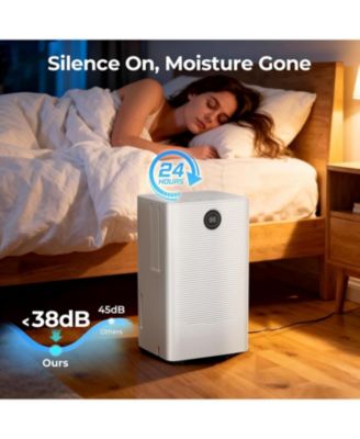 25 Pint Dehumidifier, 38dB Quiet, 3 Modes, Drain Hose