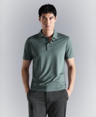 Men's Comfort Stretch Button Polo Shirt