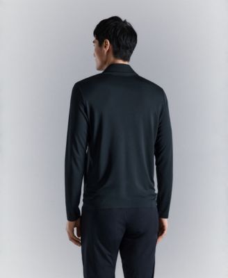 Men's Comfort Stretch Zip Polo Shirt