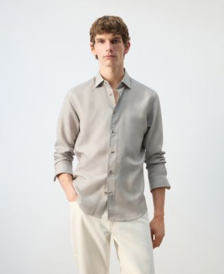 Men's Lyocell Striped Regular-Fit Shirt