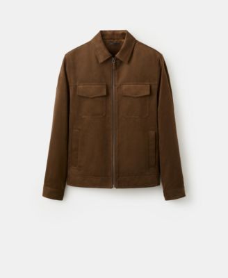 Men's Suede-Effect Pockets Jacket