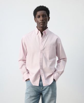 Men's Cotton Striped Relaxed-Fit Shirt