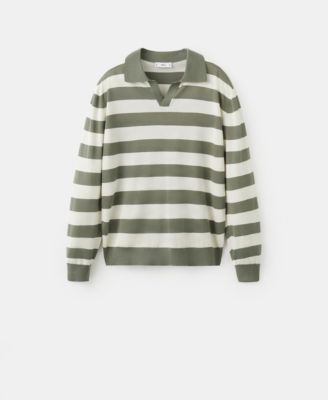 Men's Cotton Fine Knit Polo Sweater