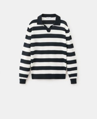 Men's Cotton Fine Knit Polo Sweater