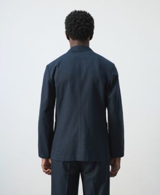 Men's Linen-Lyocell Blend Slim-Fit Suit Blazer
