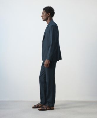 Men's Slim-Fit Linen-Lyocell-Blend Pants