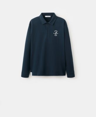 Men's Cotton Embroidered Graphic Polo Shirt