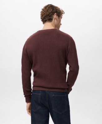 Men's Fine Rib-Knit Cotton Sweater