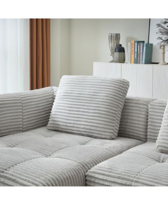 L-Shape Modular Cloud Sectional Sofa with Chaise Lounge