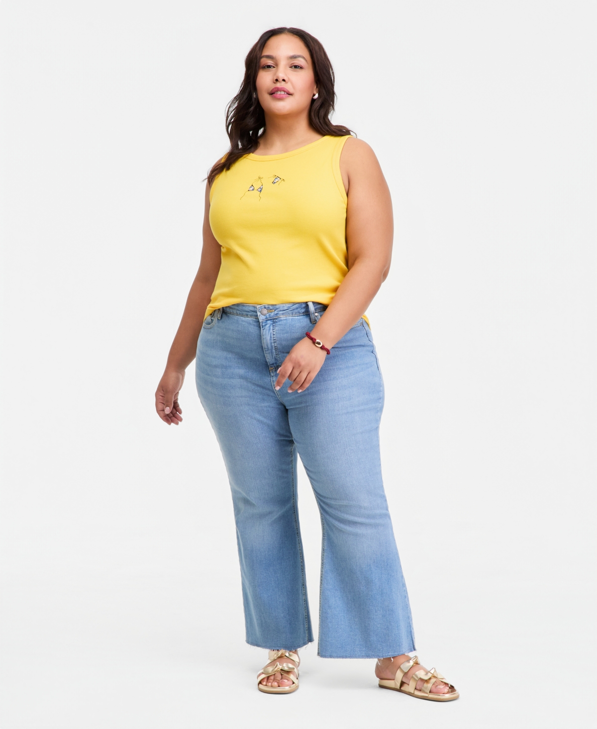 On 34th Trendy Plus Bikini Graphic Tank Top, Macy's Exclusive
